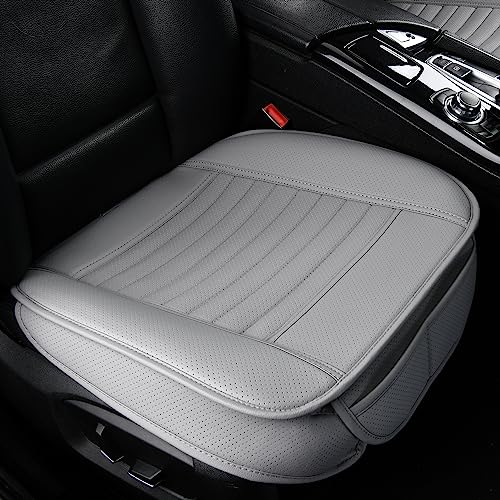 2pc Edge Wrapping Comfortable Car Front Seat Covers (Gray / 2x Bottom Seat Covers)