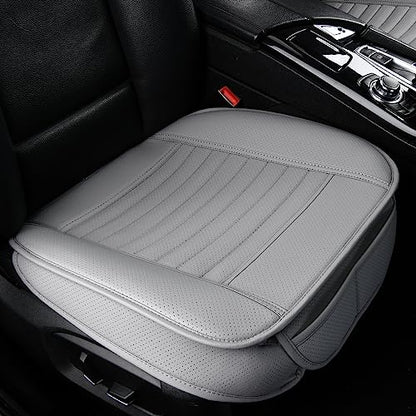 2pc Edge Wrapping Comfortable Car Front Seat Covers (Gray / 2x Bottom Seat Covers)