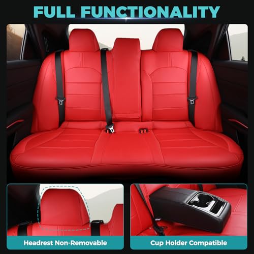 Custom Seat Covers for Toyota Camry 2018 (Red / 2018-2024 Camry LE/SE/SE Nightshade)