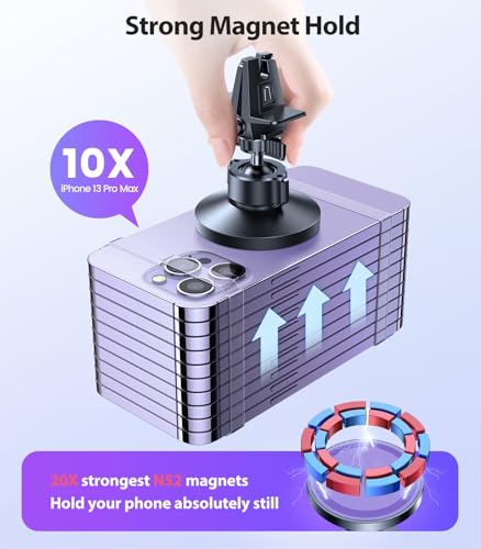 for MagSafe Car Mount [Strongest Magnet Power] Car Phone Holder (Purple)