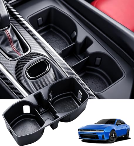Center Console Cup Holder Inserts for Dodge Charger 2026 2025 2024 (Fit for 2024-2026 Charger)