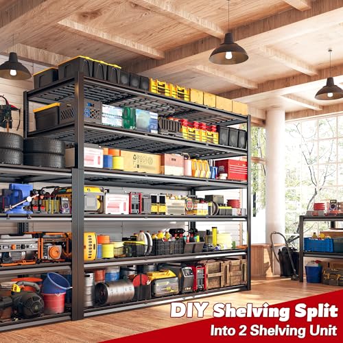 60" W Heavy Duty Garage Shelving (6-Tier, 60"W x23"D x84"H)
