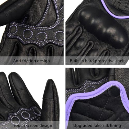 Harssidanza Woman Touch Motorcycle Racing Gloves GL016US Light Purple S (Small / Light Purple)