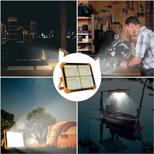 Portable LED Solar Work Light 100W 16500mAh 10000LM (Orange)