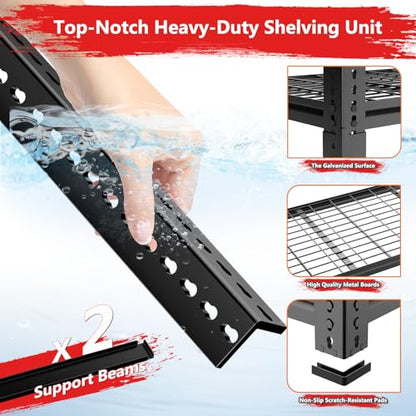 Storage Shelves 3PCS Garage Shelving Heavy Duty 2640LBS Capacity