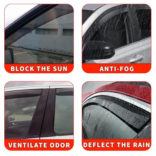 in Channel Rain Guards Fit for 2021 2022 2023 2024 2025 2026 Chevrolet (Fit for 2021-2026 Tahoe)