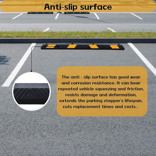 Heavy Duty Parking Curb Wheel Stop (72" - 2Pack)