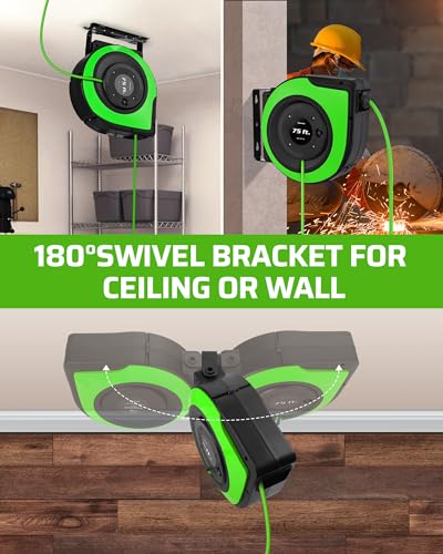 75FT Extension Cord Reel (Green)