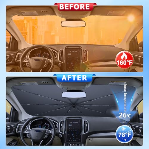Umbrella Sunshade for Car Windshield 2015 (for 2015-2024 Edge)