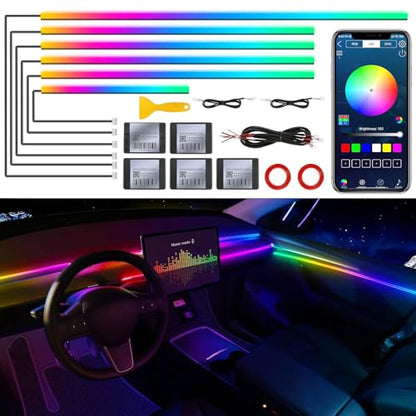 Dreamcolor Acrylic Interior Car LED Strip Light with Wireless APP (Dreamcolor 6 in 1)