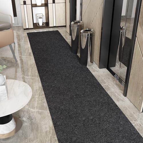 2x23 Commercial Floor Mat Heavy Duty High Traffic Utility Carpet (Black Hobnail / 2' x 23' (Runner))