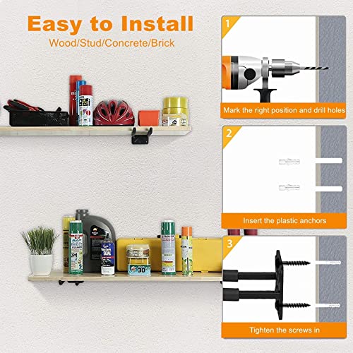 4 Pack Garage Storage System Hooks (4-Pack 12.4" Heavy Hooks)