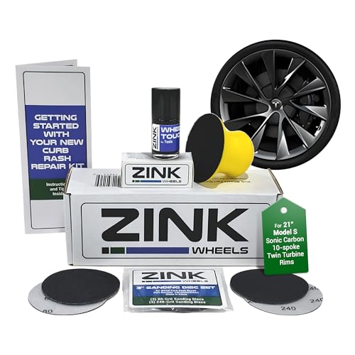 Premium Tesla Wheel Curb Rash Repair Kit for Model S 21 (Tesla Model S / 21" Sonic Carbon Twin Turbine)
