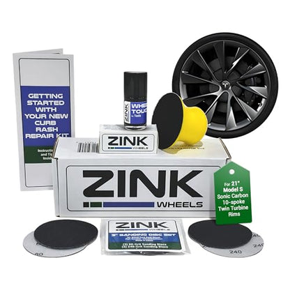 Premium Tesla Wheel Curb Rash Repair Kit for Model S 21 (Tesla Model S / 21" Sonic Carbon Twin Turbine)