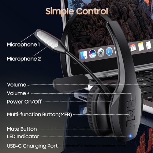 Trucker Bluetooth Headset (Black)