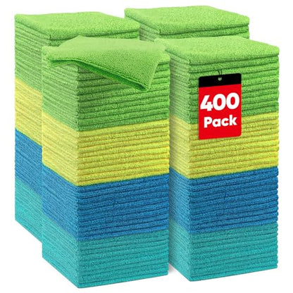 Microfiber Cleaning Cloth 400 PK (Multicolor / 11.5 x 11.5 Inch)