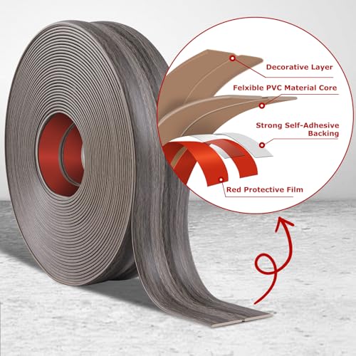 Wall Corner Protector Peel and Stick Corner Trim Molding (2.4 In x 20 Ft / Brown Walnut Wood)
