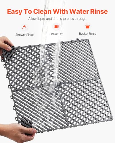 Interlocking Drainage Mat (Grey / 15.7 x 15.7 inch)