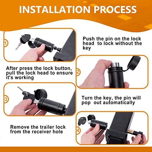 Trailer Hitch Locks (3-1/2pin / Keyed Alike 2pack)