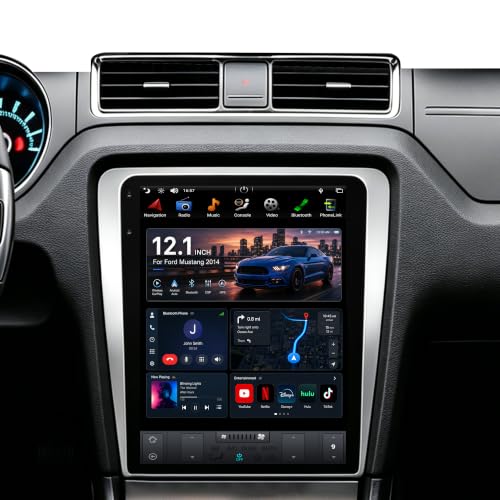 12.1 Inch IPS Android Car Stereo Radio Head Unit for Ford Mustang 2010 (PX3 Quad core 2G+32G AUTO & Manual A/C)