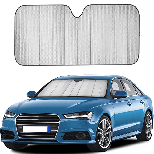 Accordion Car Windshield Sun Shade (Large-Grey)