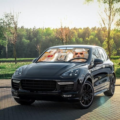 CHILLTEK Funny Animal Car Windshield Sun Shade (hamster-1)