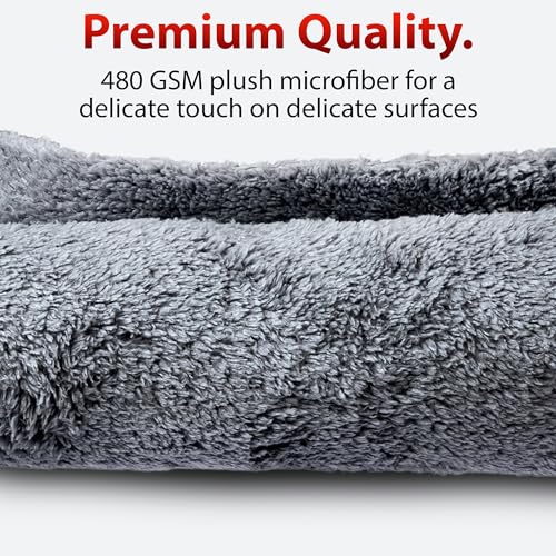 Adam's Borderless Grey Microfiber Towel (Pack of 1)