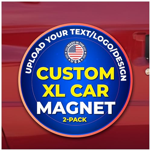 Custom Round Car Magnets 18 Inch 2 Pack (18" Round)