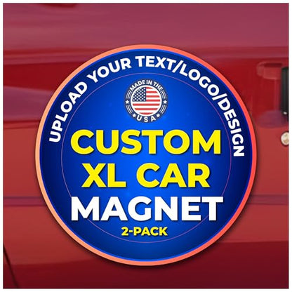 Custom Round Car Magnets 18 Inch 2 Pack (18" Round)