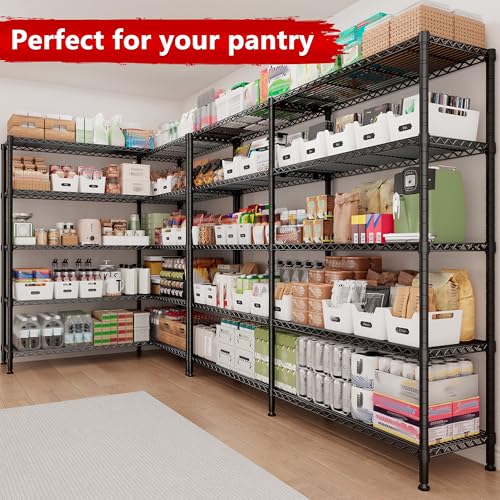 70" W Storage Shelves (Black-70" W*15.8" D*72.4" H)