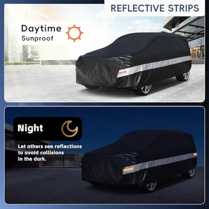 10 Layers Minivan Car Cover Custom Fit for Toyota Sienna (Black Gray / Custom Fit for Sienna-1)