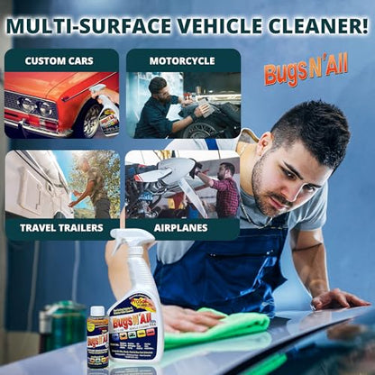Bugs N’ All Multipurpose Car Cleaner & Degreaser (Multi-Surface Car Cleaner 4 oz)