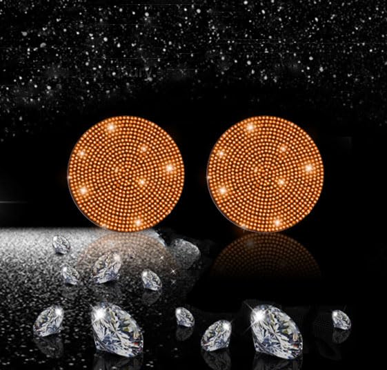 2pcs Bling Car Cup Holder Coaster (Orange / 2pcs)