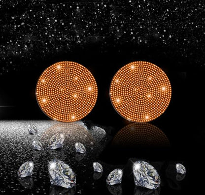 2pcs Bling Car Cup Holder Coaster (Orange / 2pcs)