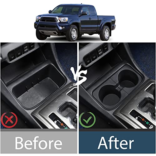 Car Central Control Tray Storage Box organizer Compatible with Toyota Tacoma 2006 (Central control cup holder)