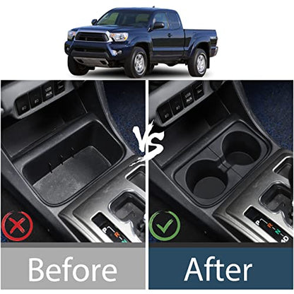 Car Central Control Tray Storage Box organizer Compatible with Toyota Tacoma 2006 (Central control cup holder)