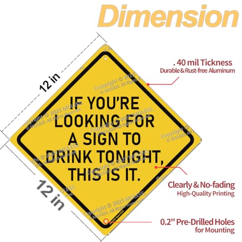 12x12″ Bar Sign (DrinkTonight)