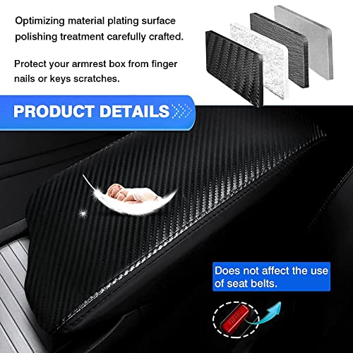 Center Console Cover for Hyundai Sonata 2020 2021 2022 2023 Accessories Carbon Fiber Armrest Cover Anti (Hyundai Sonata 2020-2023)