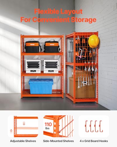 Storage Shelves (Orange / 20" D x 40" W x 60" H)
