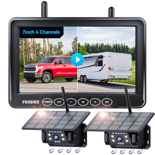 Dual Magnetic Solar Wireless Backup Camera (7")
