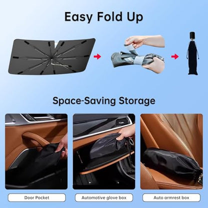 Windshield Sun Shade Umbrella for Hyundai Santa fe 2019 (for Hyundai Santa fe 2019-2025)