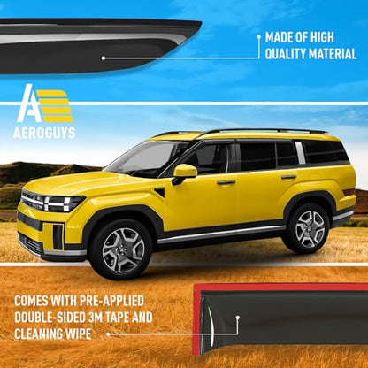 Extra Durable Window Deflectors Tape (For Hyundai Santa Fe 24-26)