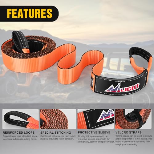3" x 20' Recovery Tow Strap Lab Tested 31 (3in x 20ft Tow Strap / Straps)
