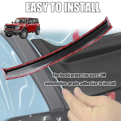 Hood Deflector Hood Protector for Bronco 2 (Matte Carbon Fiber)