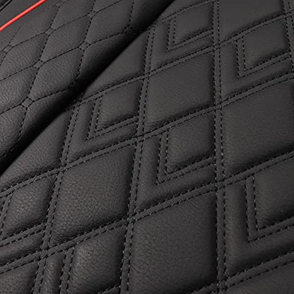 Car Seat Covers for Dodge Ram Full Set (5 PCS Full Set,Black/Red)