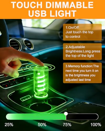 Green Touch Dimmable USB Night Light (Green)