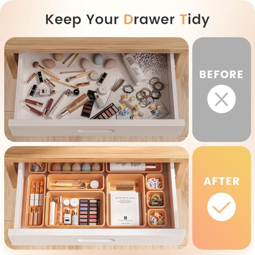 Tool Box Organizer Tray Divider Set Drawer Organizer (5 Size / Orange)