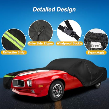 QUNSUNUS Car Cover for Pontiac Firebird and Trans Am 1967 (for Pontiac Firebird/Trans Am)