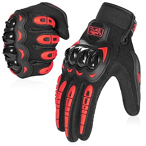 Motorcycle Gloves Breathable (7-red / X-Large)