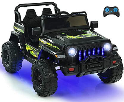 Kids Ride on Car Truck with 2.4G Remote Control (Dark Black)